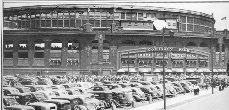 old comiskey park chicago white sox vintage black and white This Day In History   July 6th