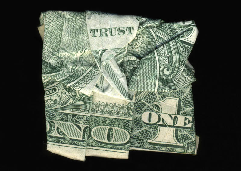 trust no one Money Talks: Amazing Dollar Bill Art of Dan Tague [21 pics]