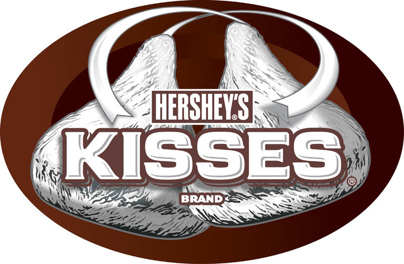 hersey kisses logo large 20 Clever Logos with Hidden Symbolism