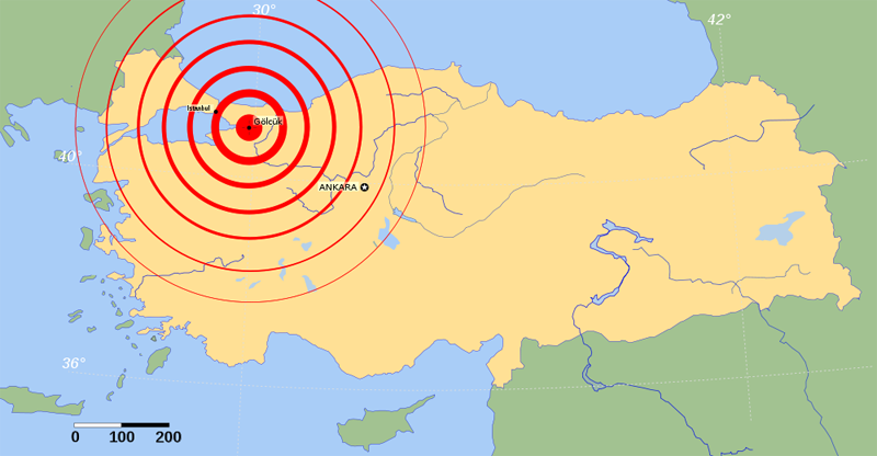 izmit earthquake map This Day In History   August 17th