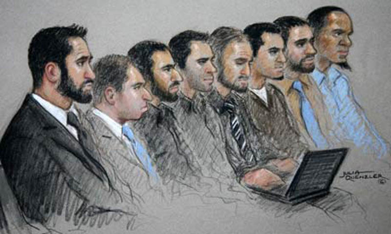 transatlantic aircraft plot terrorists courtroom sketch This Day In History   August 10th