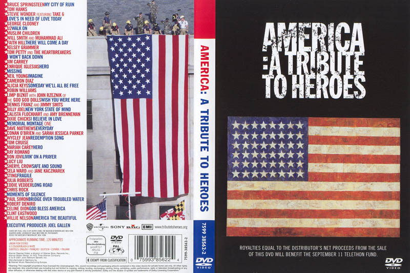 america a tribue to heroes dvd cover This Day In History   September 21st