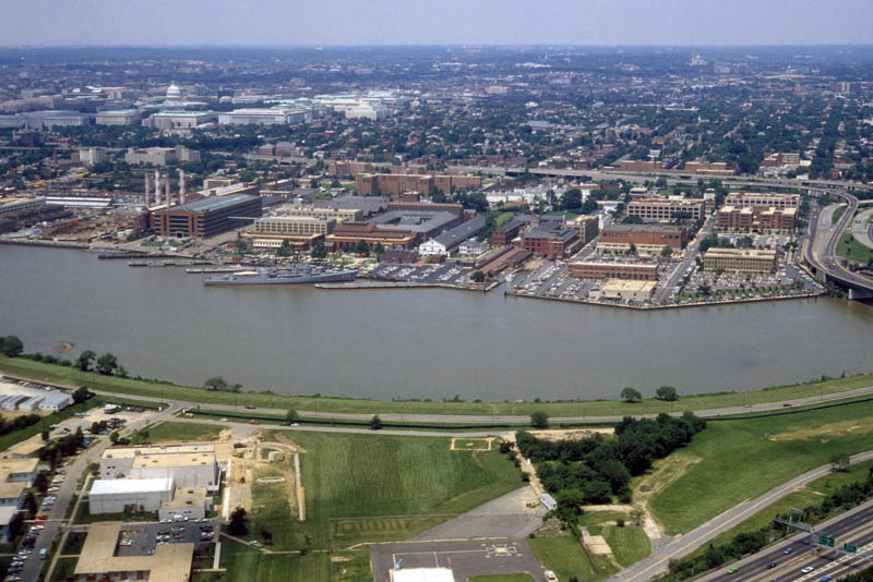washington navy yard aerial view 1985 16 U.S. Air Force Bases and Naval Stations From Above
