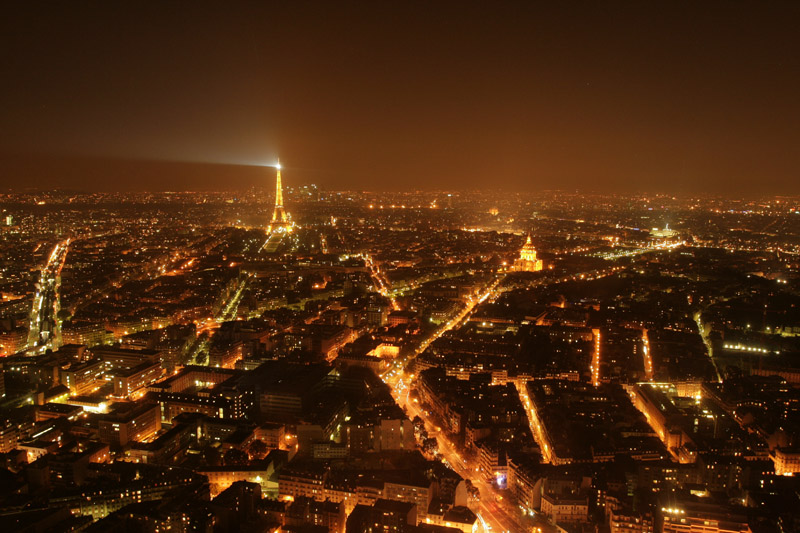 aerial birds eye view of paris at night Picture of the Day: Paris at Night