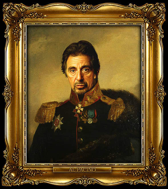 al pacino as russian general portrait 15 Celebrity Portraits Painted Like Russian Generals