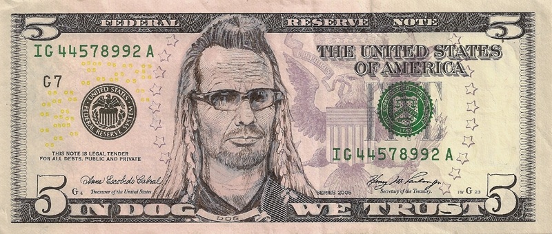 dog the bounty hunter currency cash dollar bill art This Artist Transforms US Banknotes Into Hilarious Portraits