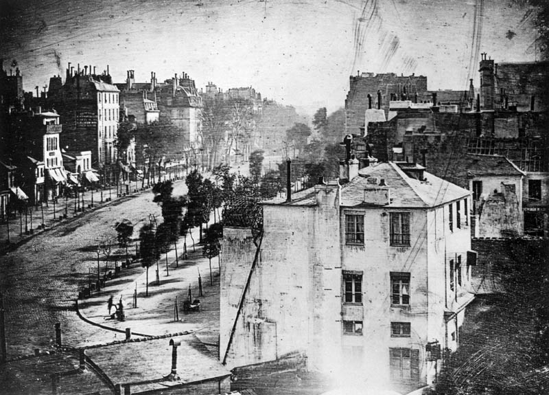first person people ever photographed boulevard du temple daguerre Picture of the Day: The First People Ever Photographed