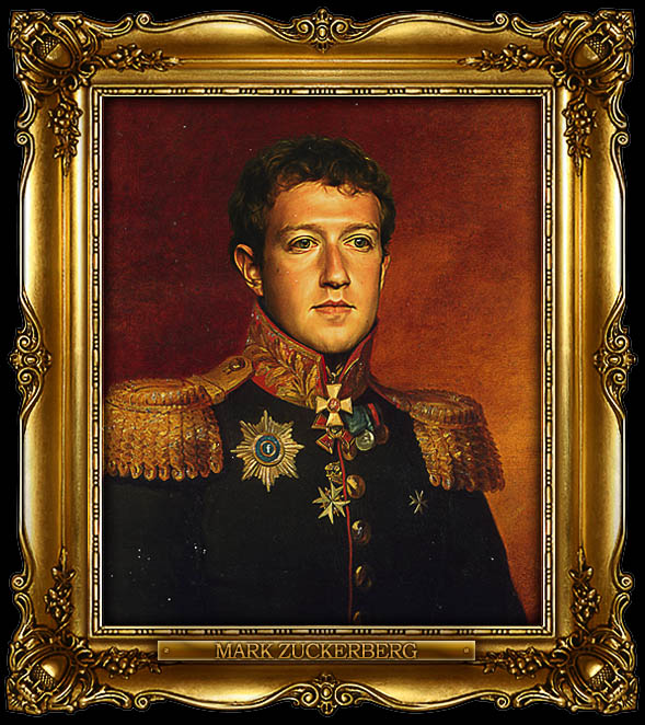 mark zuckerberg as russian general portrait 15 Celebrity Portraits Painted Like Russian Generals