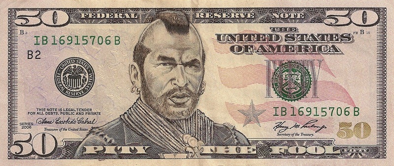 mr t dollar bill currency cash art This Artist Transforms US Banknotes Into Hilarious Portraits