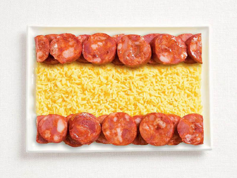 spain flag made from food 18 National Flags Made From Food
