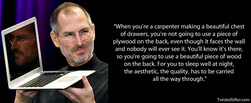 steve jobs carpenter plywood quote 20 Most Inspirational Quotes by Steve Jobs
