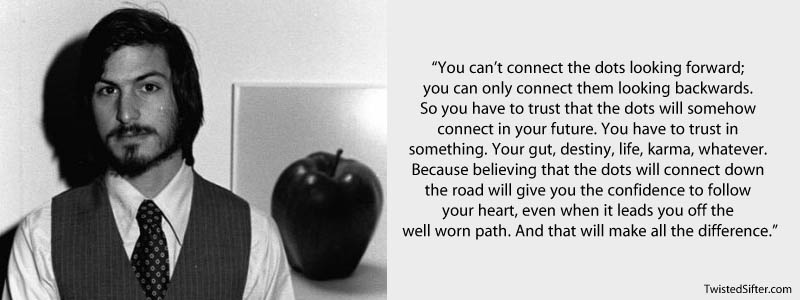 steve jobs connect the dots quote 20 Most Inspirational Quotes by Steve Jobs