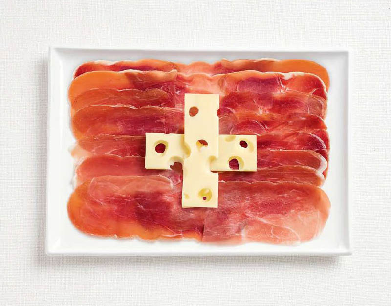 switzerland flag made from food 18 National Flags Made From Food