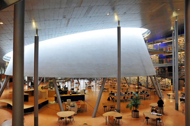tu delft library 15 Beautiful Libraries Around the World
