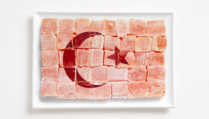 turkey flag made from food 18 National Flags Made From Food