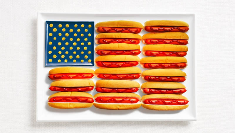 united states flag made from food 18 National Flags Made From Food