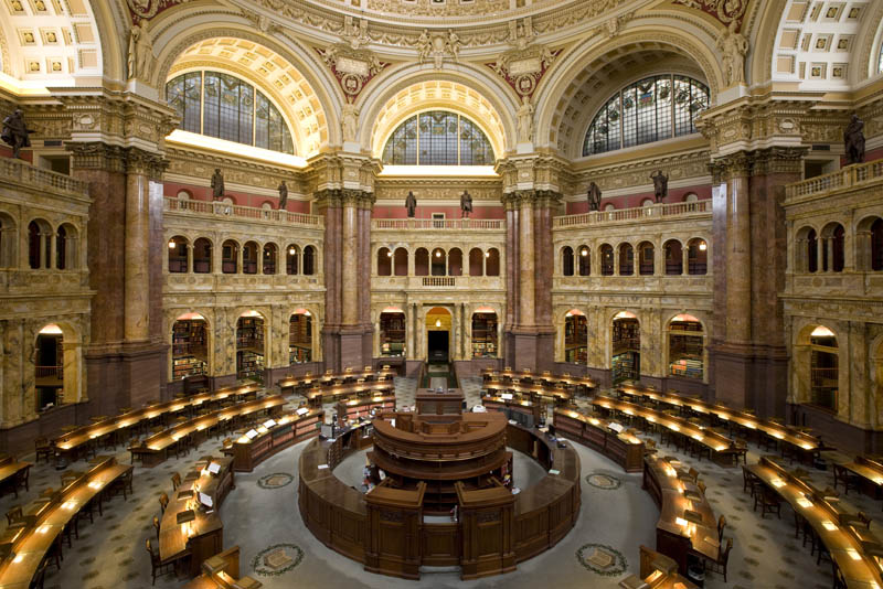 united states library of congress main reading room 15 Beautiful Libraries Around the World