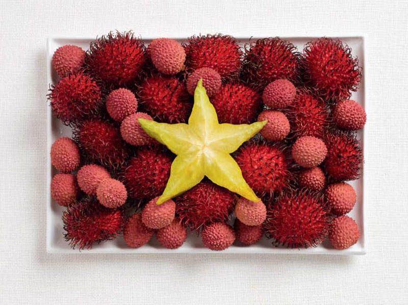 vietnam flag made from food 18 National Flags Made From Food