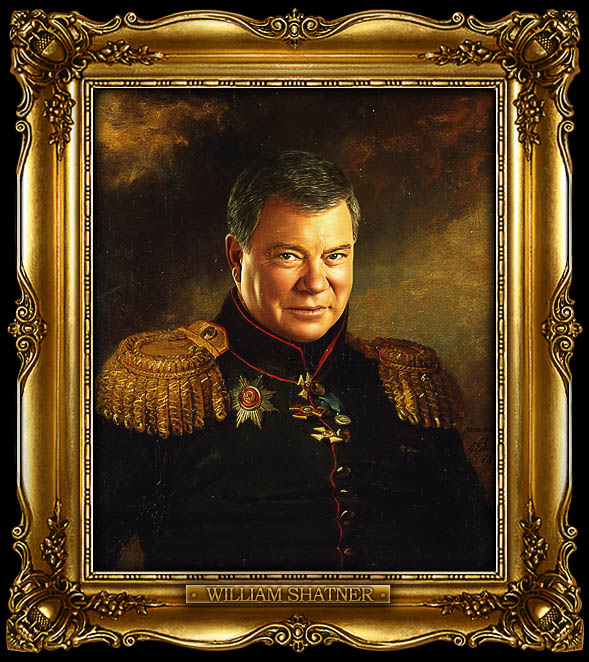 william shatner as russian general portrait 15 Celebrity Portraits Painted Like Russian Generals