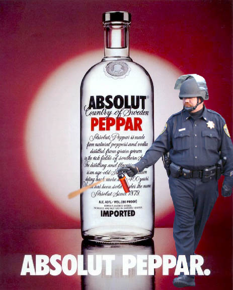 absolut peppar vodka pepper spray cop Pepper Spray All the Things: 35 Funniest Photoshops