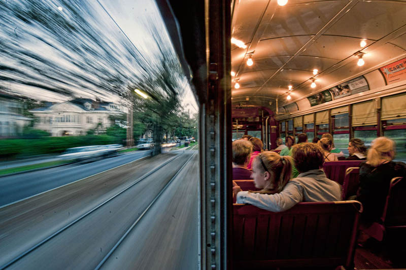 at the speed of life blurry outside in focus inside bus trolley streetcar Picture of the Day: At the Speed of Life