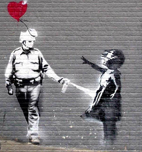 banksy pepper spray cop Pepper Spray All the Things: 35 Funniest Photoshops