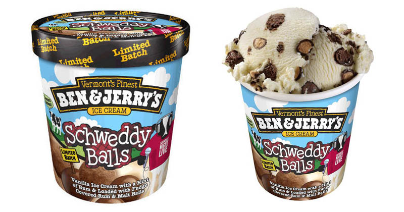 ben and jerrys schweddy balls 10 Funny Ben & Jerrys Pop Culture Ice Cream Flavors