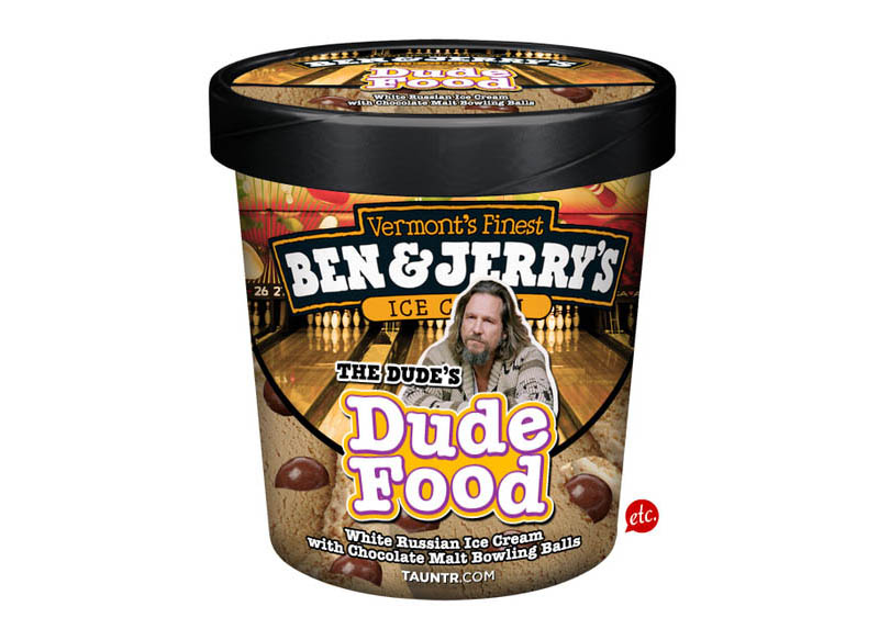big lebowski dude food funny ben and jerrys ice cream labels flavors 10 Funny Ben & Jerrys Pop Culture Ice Cream Flavors