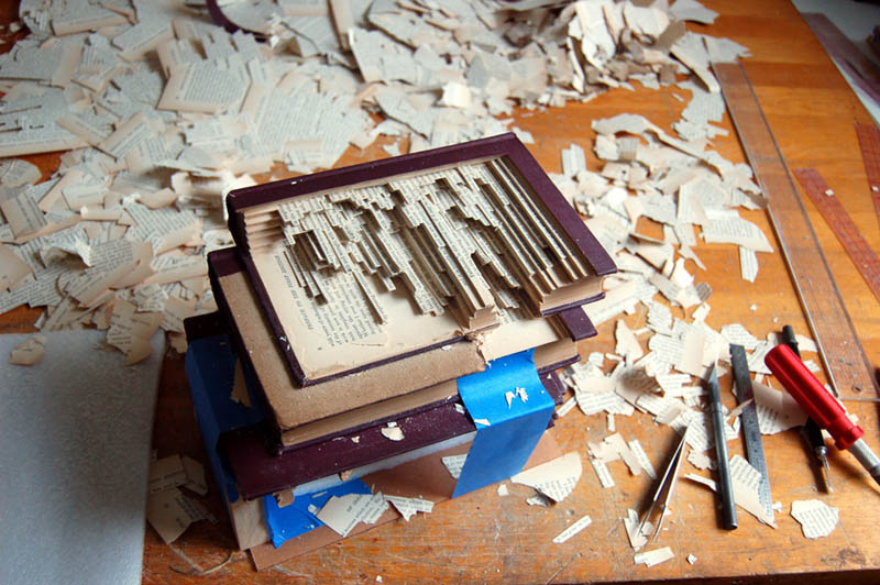 book art carving sculpture brian dettmer 17 Intricate Book Art Carvings by Brian Dettmer