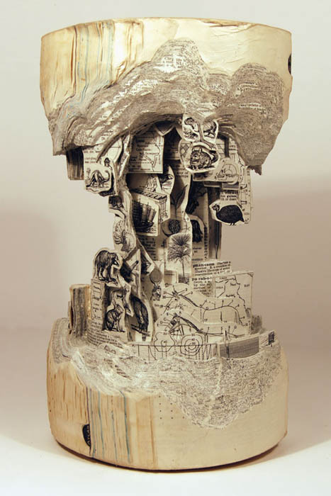 book art carving sculpture brian dettmer 3 Intricate Book Art Carvings by Brian Dettmer