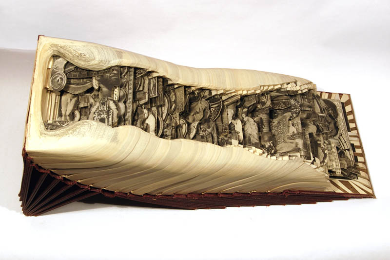 book art carving sculpture brian dettmer 7 Intricate Book Art Carvings by Brian Dettmer