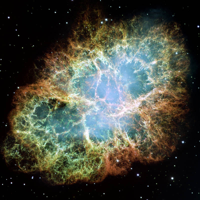 crab nebula nasa Earth at Night: 30 Photos from Space 