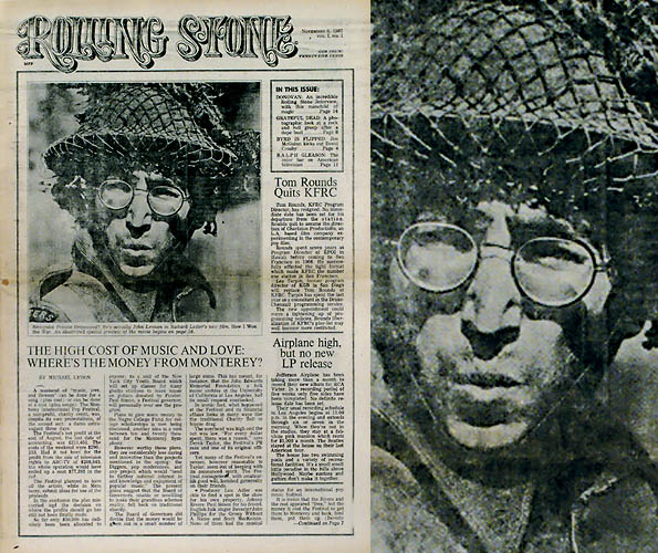 first cover issue of rolling stone magazine john lennon 1967 This Day In History   November 9th