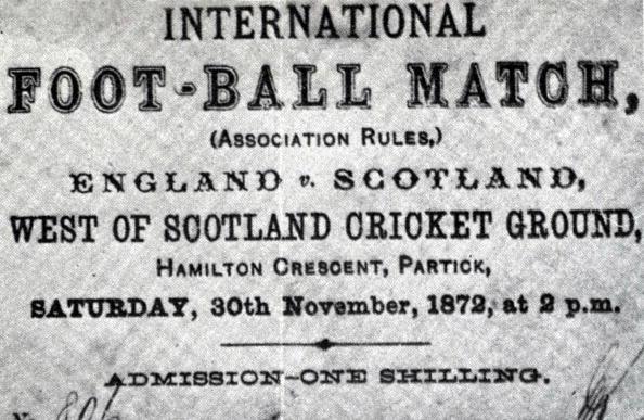 first ever football match 1872 scotland england ticket stub This Day In History   November 30th