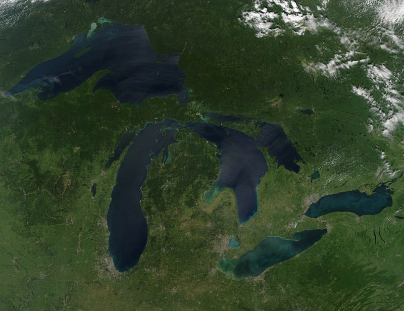 great lakes from space no clouds nasa 15 Mind Blowing Featured Images by NASA