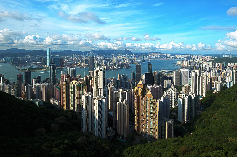 hong kong skyline aerial panoramic Top 25 Cities in the World with the Most High Rise Buildings