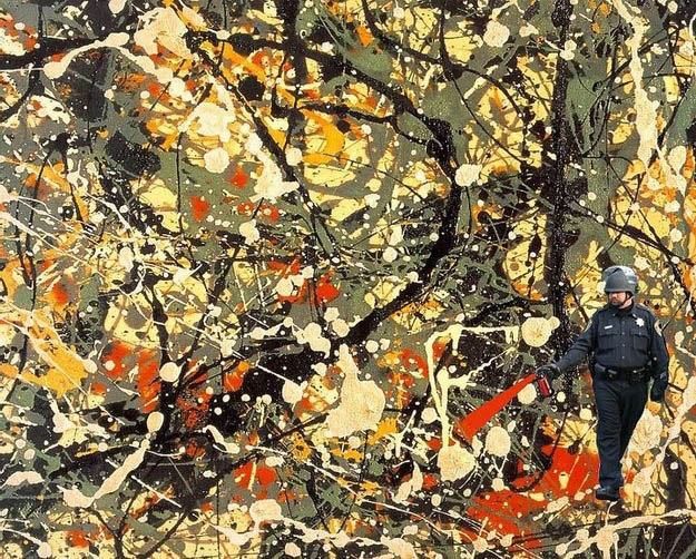 jackson pollock pepper spray cop Pepper Spray All the Things: 35 Funniest Photoshops