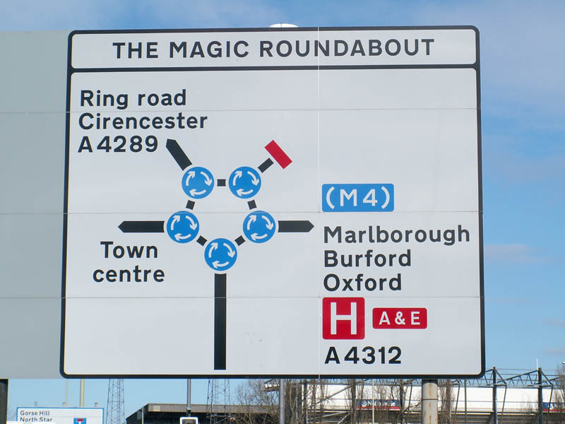 magic roundabout intersection swindon england 2 Picture of the Day: The Magic Roundabout in Swindon, England