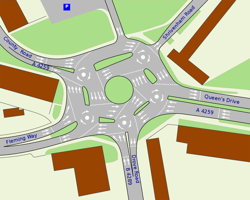 magic roundabout intersection swindon england 4 Picture of the Day: The Magic Roundabout in Swindon, England