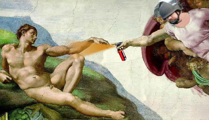 pepper spray cop god Pepper Spray All the Things: 35 Funniest Photoshops