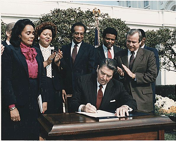 ronald reagan martin luther king day signing This Day In History   November 2nd