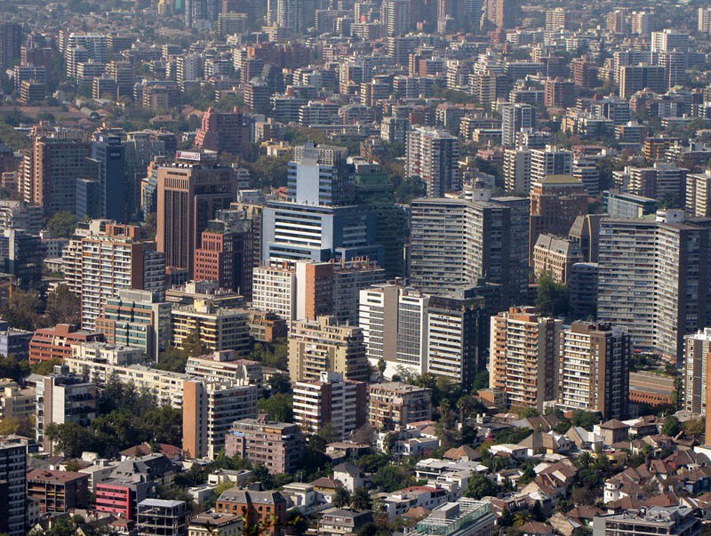 santiago skyline aerial from above Top 25 Cities in the World with the Most High Rise Buildings