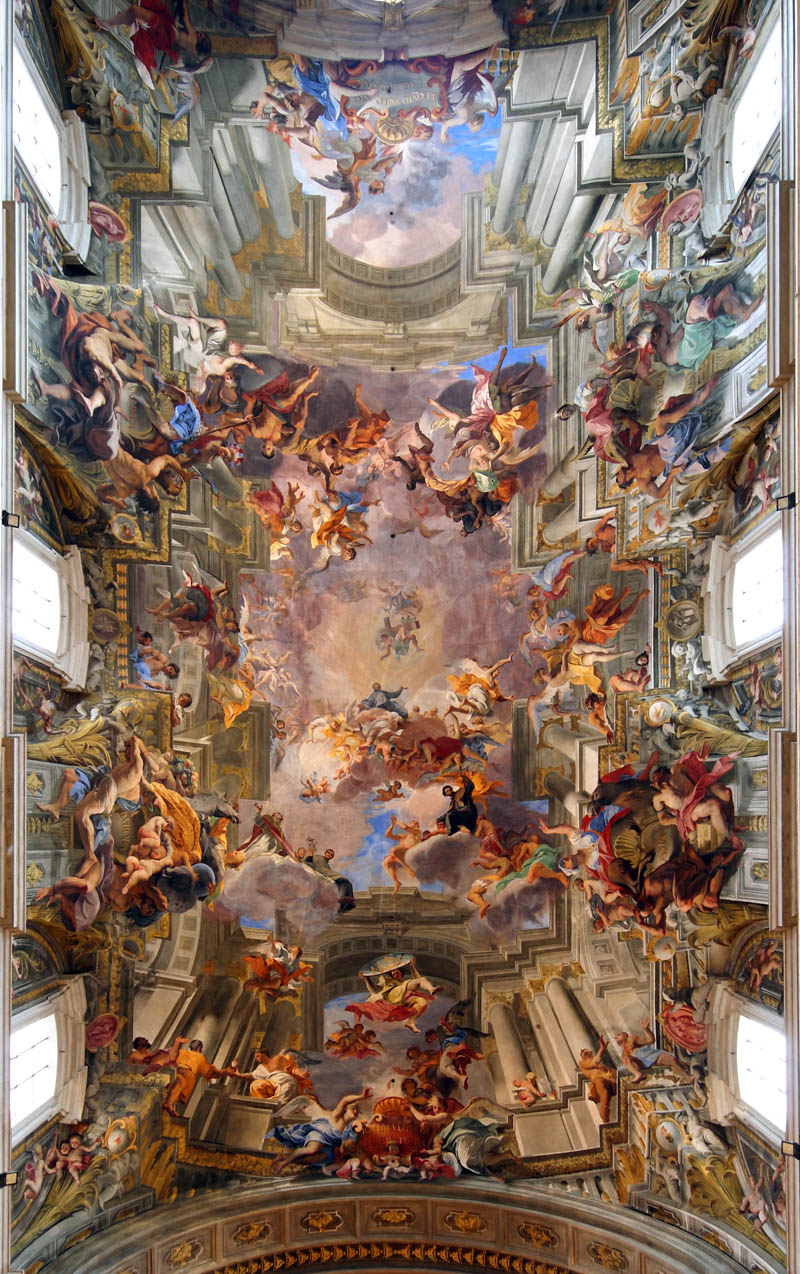 andrea pozzo painted ceiling church of st ignazio Picture of the Day: Jaw Dropping 3D Fresco by Andrea Pozzo