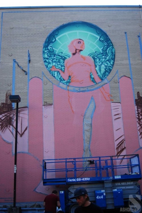lady of grace mural montreal ashop fluke 1 Amazing Lady of Grace Mural in Montreal, Canada