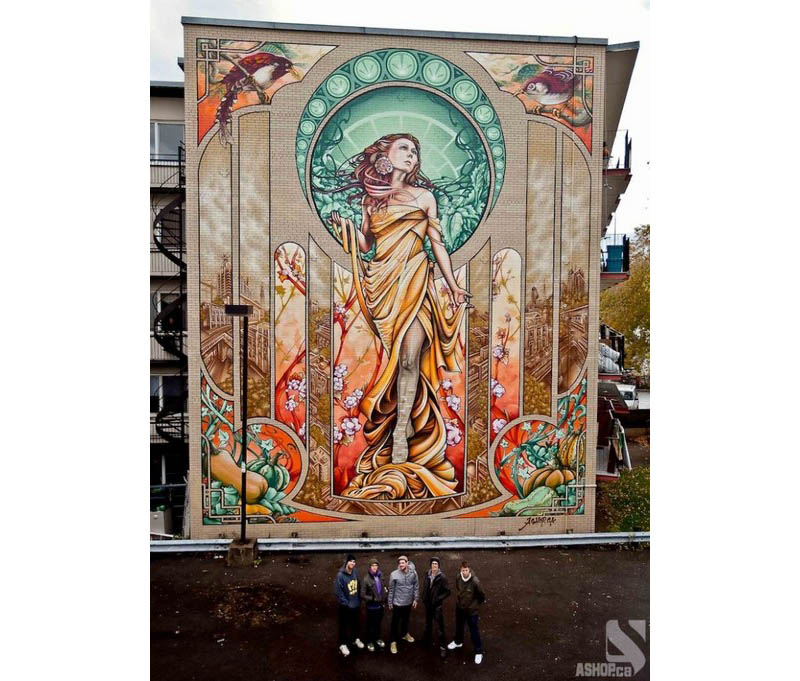 lady of grace mural montreal ashop fluke 12 Amazing Lady of Grace Mural in Montreal, Canada
