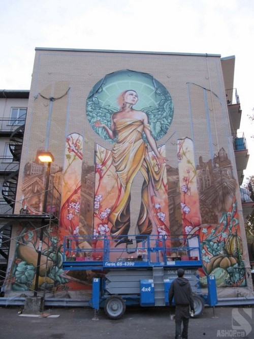 lady of grace mural montreal ashop fluke 2 Amazing Lady of Grace Mural in Montreal, Canada