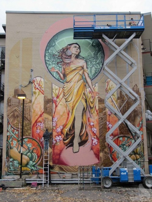 lady of grace mural montreal ashop fluke 3 Amazing Lady of Grace Mural in Montreal, Canada