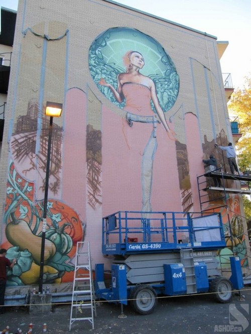 lady of grace mural montreal ashop fluke 6 Amazing Lady of Grace Mural in Montreal, Canada