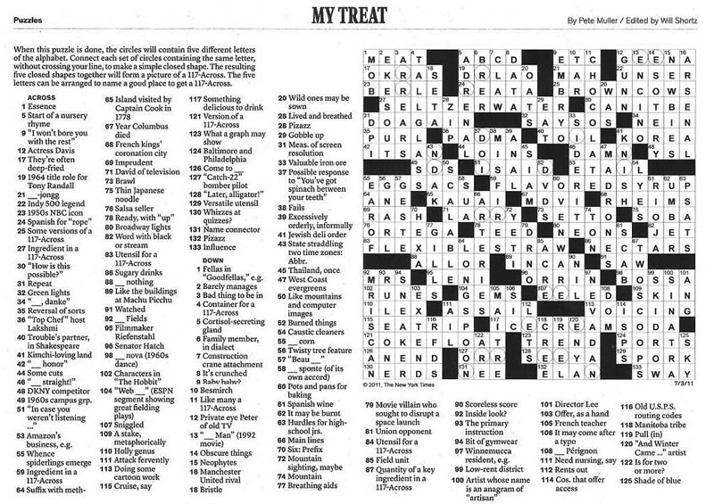 sunday new york times crossword puzzle completed 2011 This Day In History   December 21st
