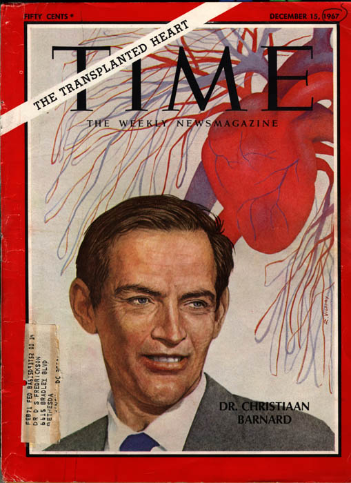 time magazine cover dr christian barnard worlds first heart transplant This Day In History   December 21st